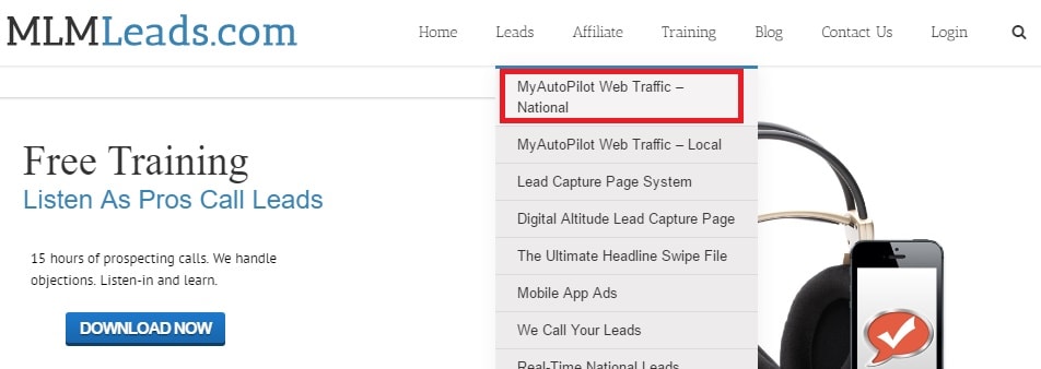 mlm leads select your traffic package-min