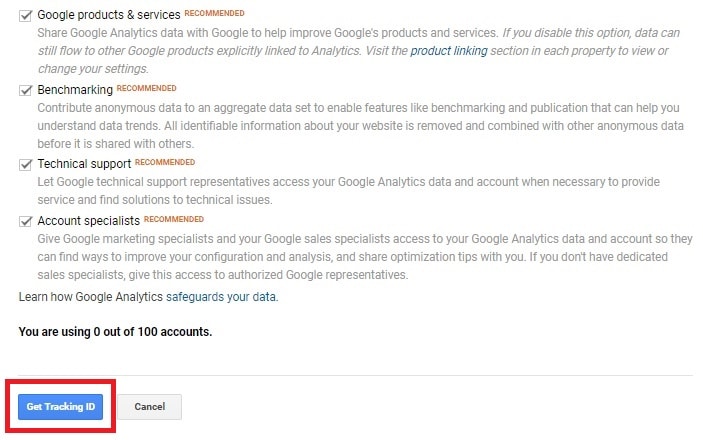 Google analytics get tracking ID-min