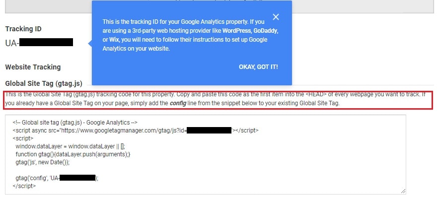 Google analytics tracking ID-min