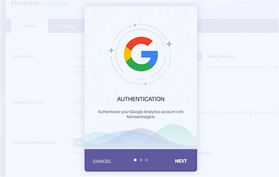 Monster Insights google authentication-min