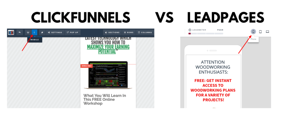 clickfunnels vs leadpages mobile responsiveness