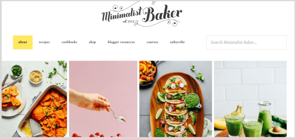 minimalist baker as an example of a descriptive blog name for ideas for blog names