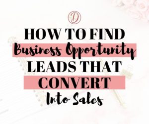 how to find business opportunity leads that convert into sales